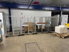 Lot Of Approximate (28) Double Sided Aluminum & Stainless Steel 58" Wide x 36" Deep x 72" Tall Baker
