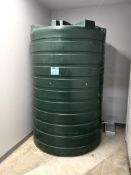 Enduraplas 1,100 Gallon Poly Tank, Part# TLV01100, Serial# 2031592M. With top manway & side bottom o