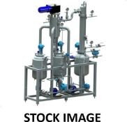 Deutsche Beverage 304 Stainless Steel Wipe Film Evaporator. Approximate rating 600 gallons/hour. Wit