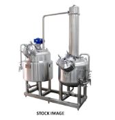 Deutsche Process 304 Stainless Steel Bulk Evaporation & Separation System, ASME# U#53755, Serial# TW