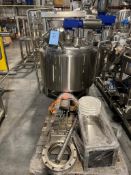 Deutsche Process 304 Stainless Steel Kettle. Approximate 100 Gallon, top entering 3hp gearmotor agit