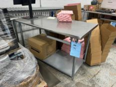 Stainless Steel Table, Aprox. 60" x 30"