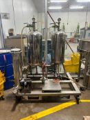 Stainless Steel Filter Skid. Consisting of (2) Ertel Alsop filter housing, model 12PY2VDOST4, serial