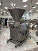 Vemag Dual Screw Vacuum Filler, Model HP12E, Serial# 1650777, Year 2018. With lifting & tipping devi