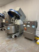 Diosna Wendel Double Spiral Dough Mixer, Model W240AD, Serial# 07403-1525, Year 2014. With (2) porta
