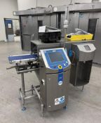 Loma Systems Checkweigher, Model CW3, Serial#BCW70338-41462D, Year 2018. With assorted parts.