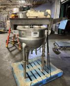 Hamilton Approximate 30 Gallon Agitated Stainless Steel Jacketed Kettle, Model SA, Serial# A8195, Ye
