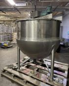 Lee Industries Approximate 400 Gallon Dual Agitated Stainless Steel Jacketed Kettle, Model 400ETA, N