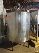Stainless Steel Agitated Jacketed Caustic Kettle, Approximate 58" Straight Side x 60" Diameter. With