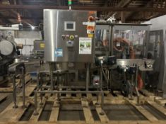 Lot of: (1) BMI Control Panel for Case Erector. (1) Stainless Steel Conveyor for Case Erector, Model