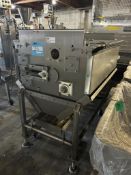 Portable Stainless Steel Mesh Transfer Conveyor, Approximate 48" Wide x 53" Tall. With Bottom Collec