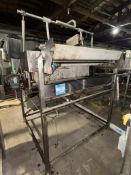 Woods Fabrication Stacking Conveyor, Serial# 6480-03. Approximate 6' Wide x 8' Long x 7' Tall x 52"