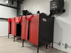 Lincoln Electric (3) Welding Booths w/(2) Prism Extractors