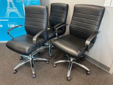{each} OfficeSource Faux-Leather Office Chairs