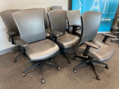 {each} Faux-Leather Upholstered Office Chairs