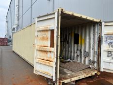 40' Sea Container w/Office Furniture Contents