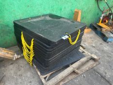 A Group of heavy-duty crane outrigger pads