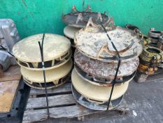 A Group of Concrete Placing Discs