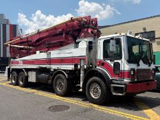 2005 Putzmeister BSF 47Z.16H Concrete Boom Pump Mounted on 2004 Mack MRU688S Truck