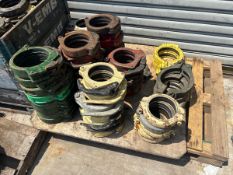 A Group of Ass't heavy-duty pipe couplings