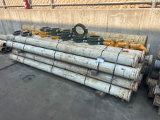 A Group of 5-Inch pipe, 6-Inch HD Weld ends, with 6-Inch Clamps Con Forms