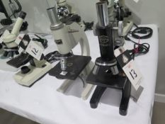 Tasco and Graf Apsco Microscopes (2 - NEED OCCULAR LENSES) (SOLD AS-IS - NO WARRANTY)