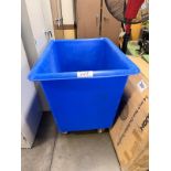 Blue Plastic Bin (SOLD AS-IS - NO WARRANTY)