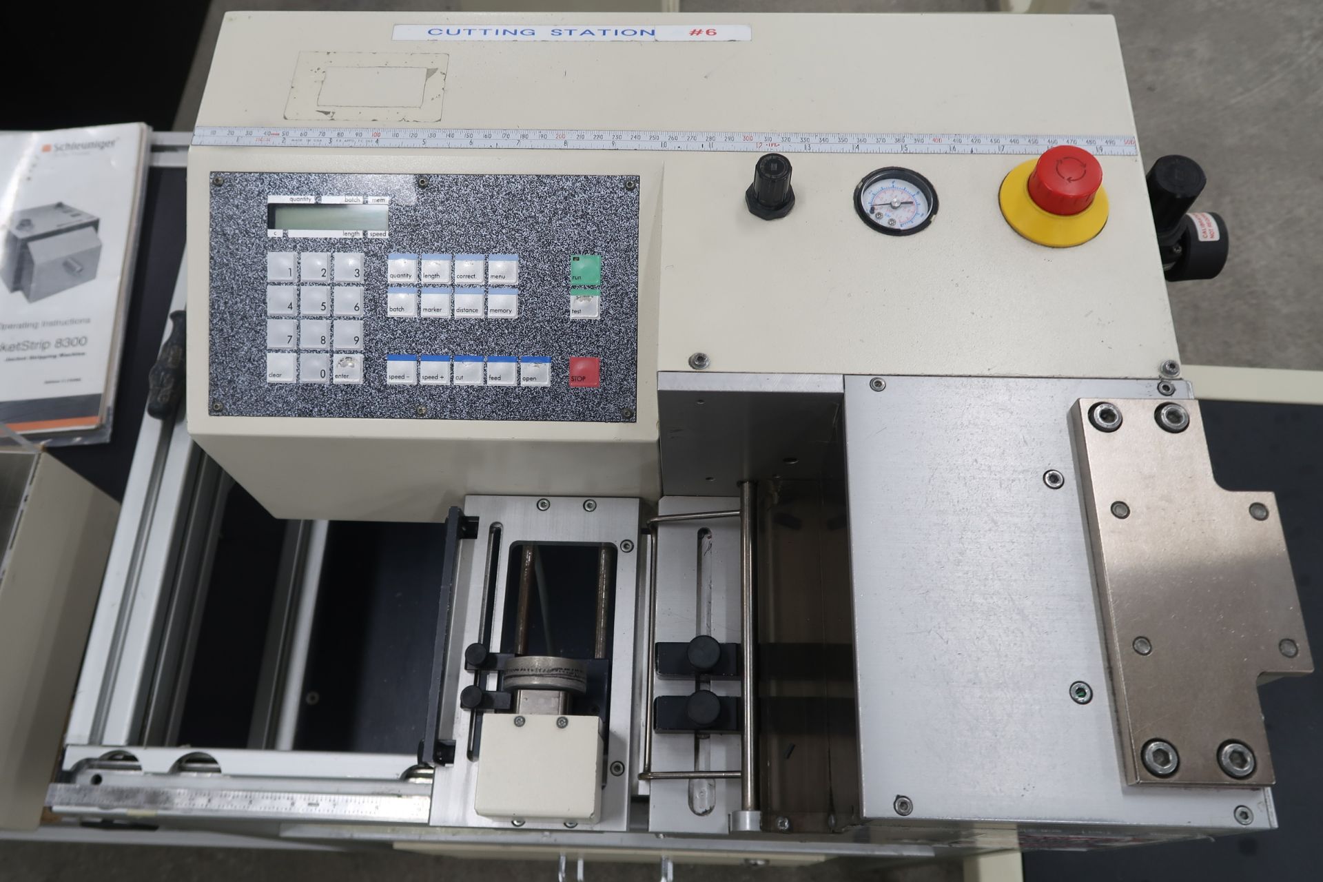 Schleuiger Universal Automatic Cutter Mod. OC3950 Schleuiger Jacket striping Machine Mod. 8300 - Image 5 of 26