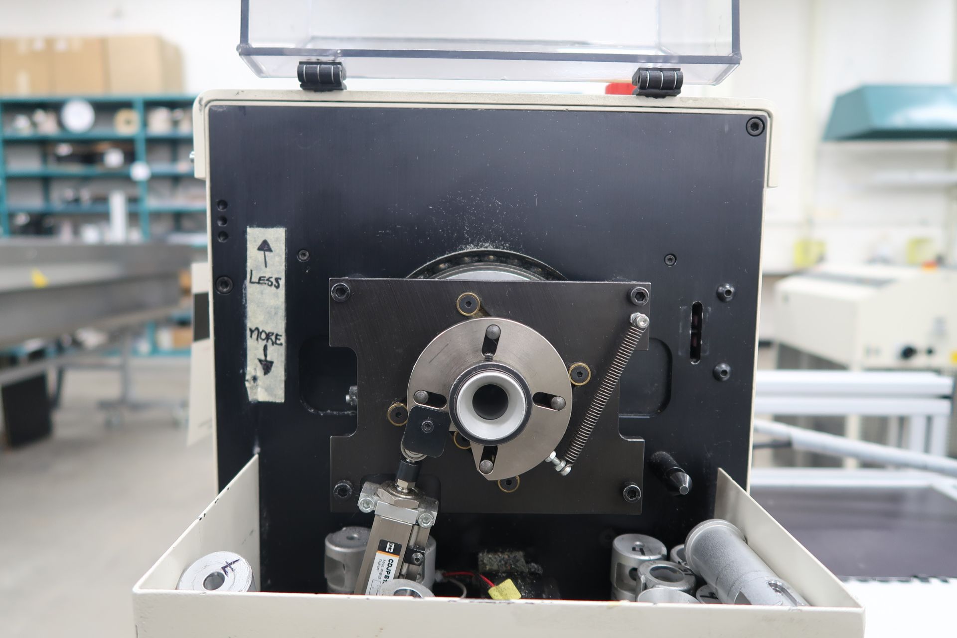 Schleuiger Universal Automatic Cutter Mod. OC3950 Schleuiger Jacket striping Machine Mod. 8300 - Image 11 of 26