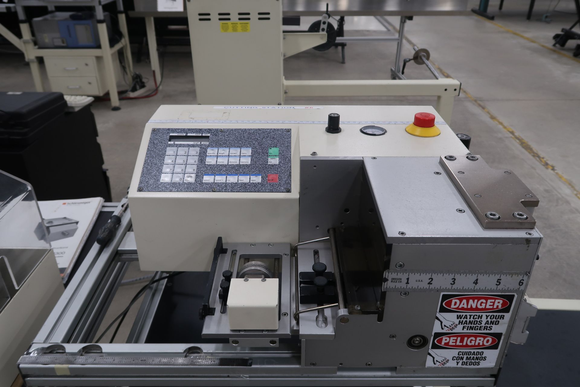 Schleuiger Universal Automatic Cutter Mod. OC3950 Schleuiger Jacket striping Machine Mod. 8300 - Image 4 of 26