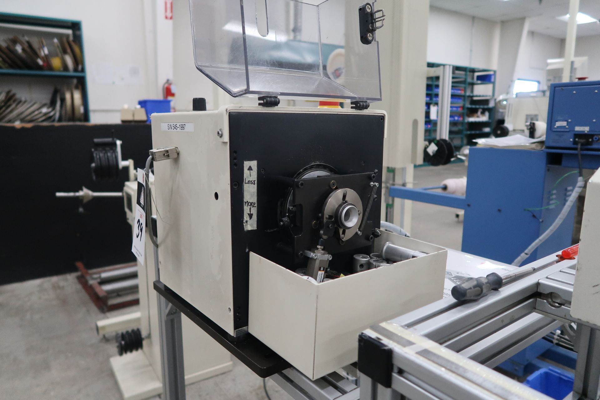 Schleuiger Universal Automatic Cutter Mod. OC3950 Schleuiger Jacket striping Machine Mod. 8300 - Image 10 of 26