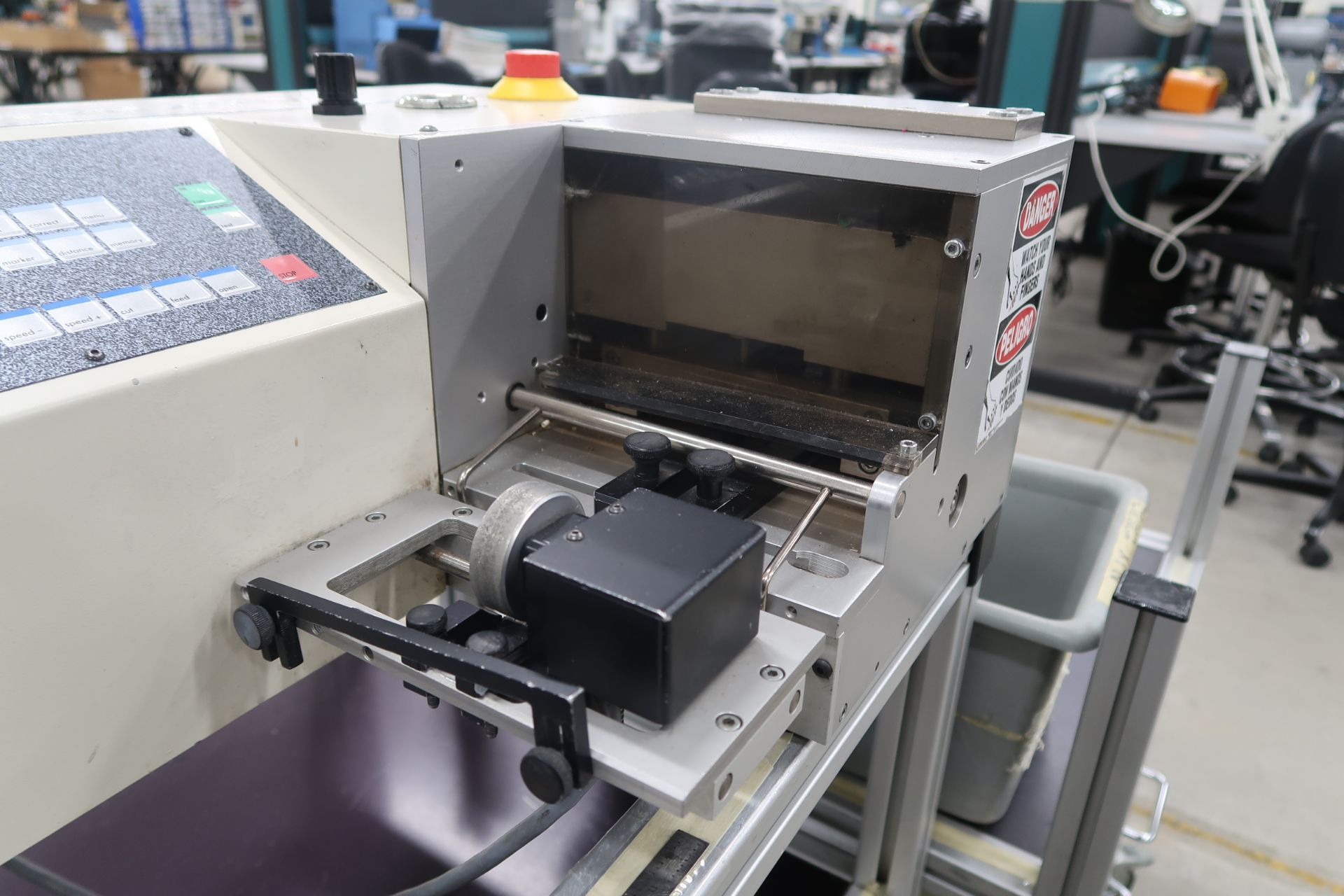 Schleuiger Universal Automatic Cutter Mod. OC3950 Schleuiger Jacket striping Machine Mod. 8300 - Image 8 of 26