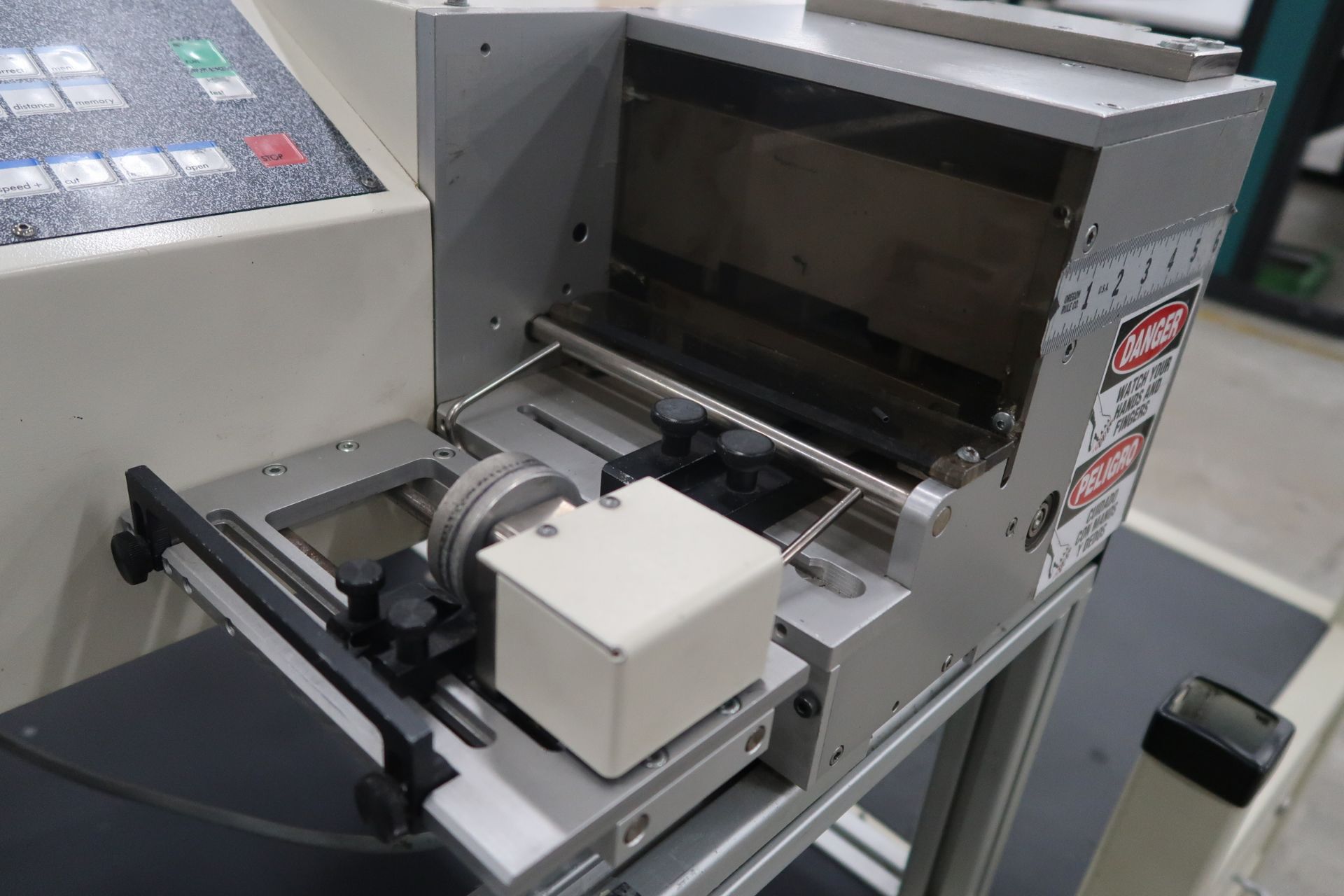 Schleuiger Universal Automatic Cutter Mod. OC3950 Schleuiger Jacket striping Machine Mod. 8300 - Image 8 of 26