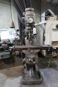 Bridgeport Vertical Mill Variable Speed, 1.5 HP, Power Feed, 42"x9" Table, s/n 169784 (SOLD AS-IS -