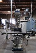 Acra Variable Speed Vertical Milling Machine, 54"x 10" Table Power Feed, Newall DRO, 3HP, SOLD AS IS
