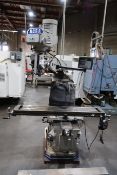 Acra Variable Speed Vertical Milling Machine, 54"x10" Table Power Fee. 3V, Newall DRO, SOLD AS IS