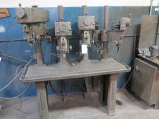 Clausing 4-Head Gang Drill Press w/ Variable Speed Heads, 20” x 60” Table (SOLD AS-IS - NO