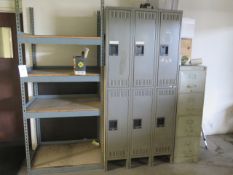 Employee Lockers, Shelf, File Cabinet and Microwaves (SOLD AS-IS - NO WARRANTY)