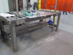 Metal table 90"x48"x36" (SOLD AS-IS - NO WARRANTY)