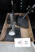 Teclock Dial Indicator (1), Granite Indicator Stands (3) (SOLD AS-IS - NO WARRANTY)
