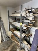 LOT MEDIUM DUTY RACK W/ASST. UPHOLSTRY MATERIAL