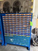Fastenal Cabinet w/ Contents - Nuts, Bolts, Screws, Rivets, Rollers & more - Double Sided