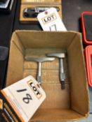 (2) Vintage Micrometer Depth Gage Brown & Sharp