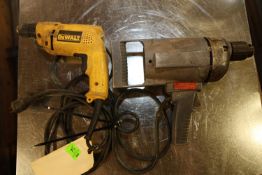 Dewalt 3/8" VSR hammer drill model D21007 and Cummins Reversible drill model 336