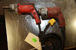 Milwaukee 1/2" drill, category 800-20, and Milwaukee Magnum hole shooter, category 0234-1