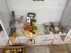 Lot of Tape Measures, Drywall Tools, Epoxy Shoes