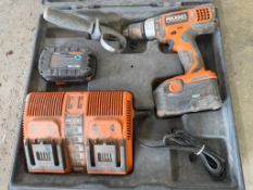 Ridgid 18V Drill, Battery, Charger