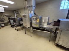 Marshall W. Nelson and Associates Inc. Fryer, 21" W X 8' L belt fine mesh, with 2' W X 11' L hold