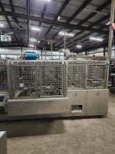 EF Engineering Cartoner, stainless steel, 480 volts, 3 phase, flighted conveyor belt 10" W X 135"