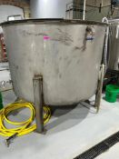 DESCRIPTION KRENZ 6 BBL STEAM-JACKETED HOT MASH / COOKING TANK. FEATURES OPEN TOP DESIGN WITH HINGED